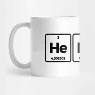 He He Helium Funny Science T-shirt Mug